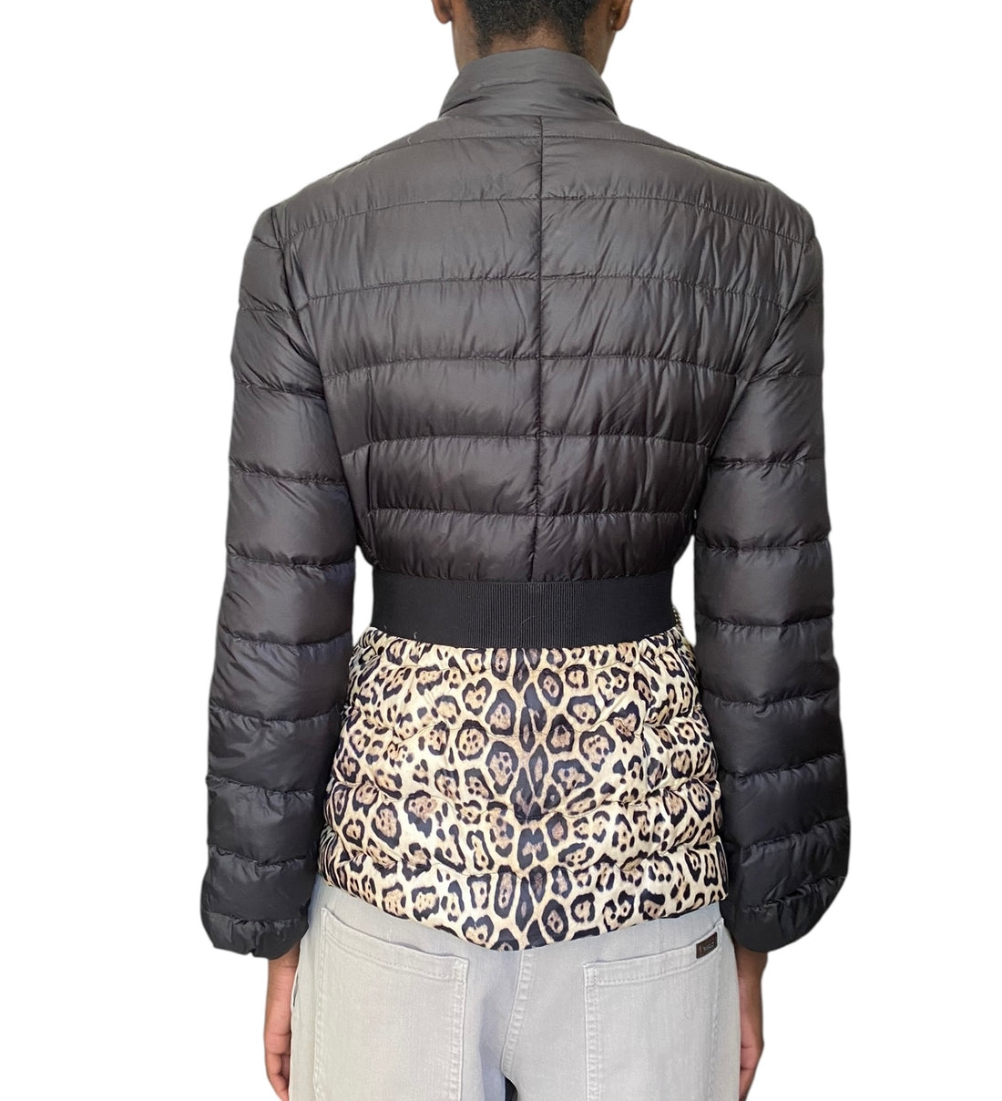 Moncler Black Animal Print Puffer Jacket - 0 / XXS