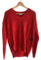 Fendi Red Heart Knit Sweater