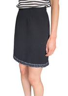 Giambattista Valli Black Wool Tweed Trim A-line Mini Skirt - IT 42 / US 6