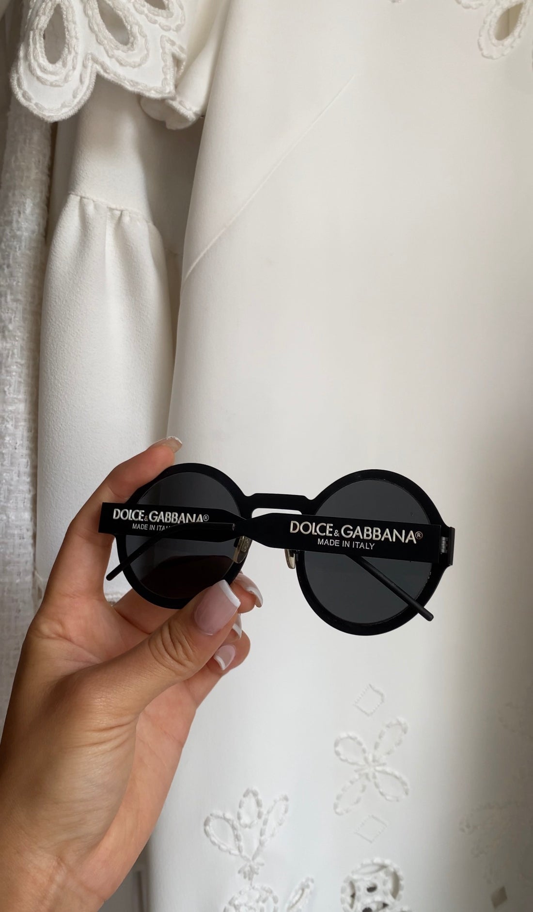Dolce & Gabbana Black Matte Metal Frame Round Sunglasses DG2234