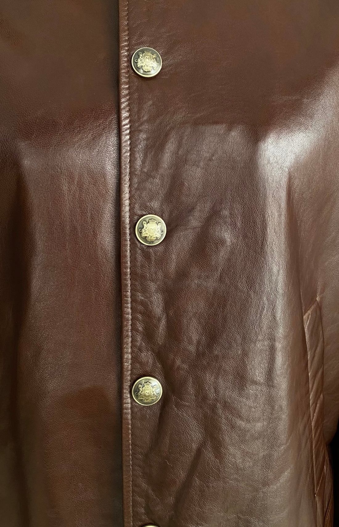 Nili Lotan Brown “Deja” Leather Bomber Jacket - S