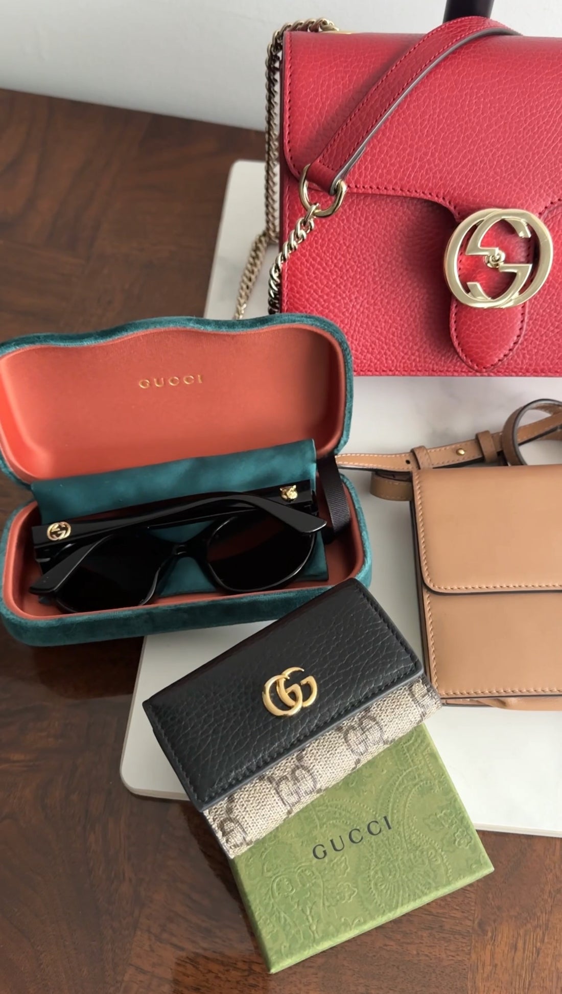 Gucci Black Acetate Round Sunglasses GG0028S