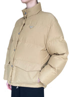 Prada Beige Re-Nylon Puffer Jacket - 36 / US 4