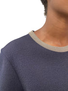 Brunello Cucinelli Navy Wool Monili Shift Dress - M / US 6-8