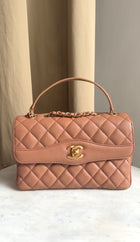 Chanel Quartz Brown Quilted Leather Daily Companion Medium Single Flap Bag