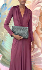 Chanel Black Caviar Quilted Leather Large CC Clutch Bag