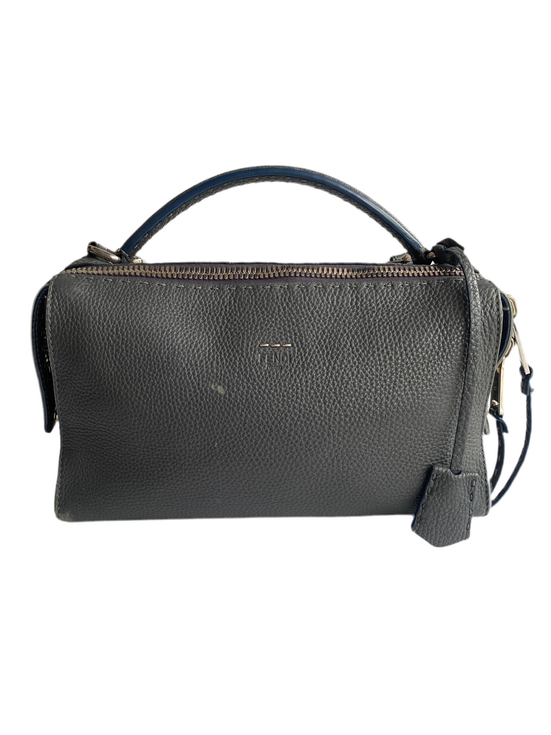 Fendi Slate Selleria Lei Boston Shoulder Bag
