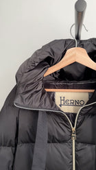 Herno Black Nylon Down Long Puffer Hooded Coat - IT44 / 6 / 8