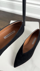 Emme Parsons Flat Black Suede Ballet Shoes - 37