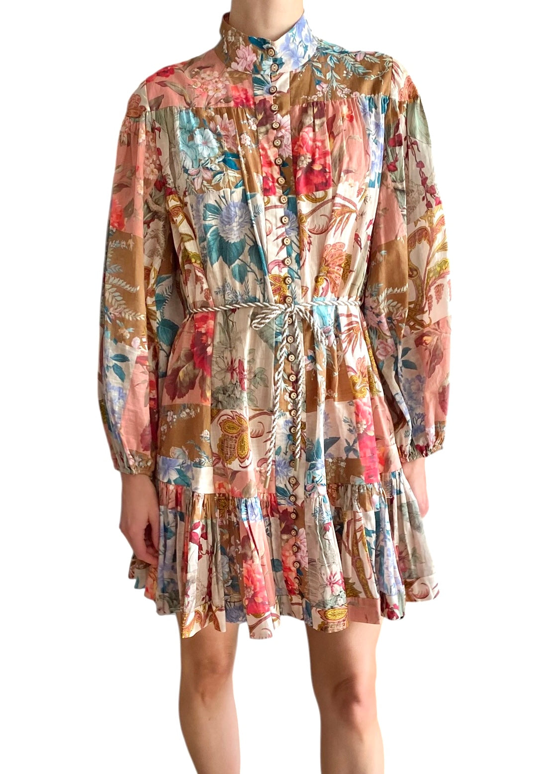 Zimmermann Multicoloured Floral Printed Cotton “Cassia” Mini Dress - 1 / US 4