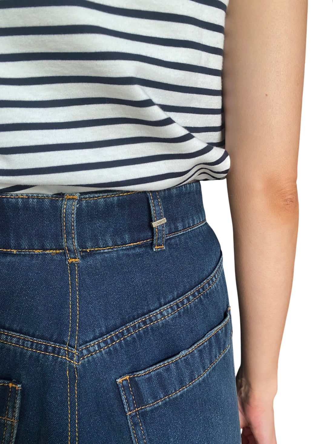Christian Dior Blue Pocket Front Wide Leg Denim - W31