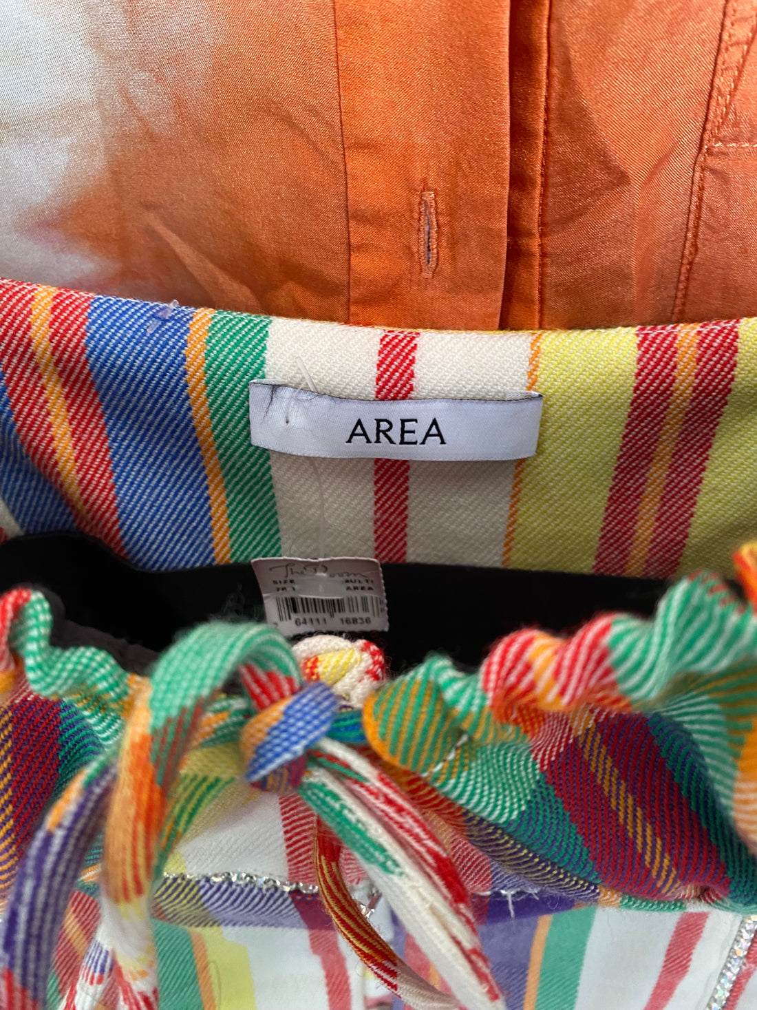 Area Gingham Multicolour Embellished Mini Dress - US 6