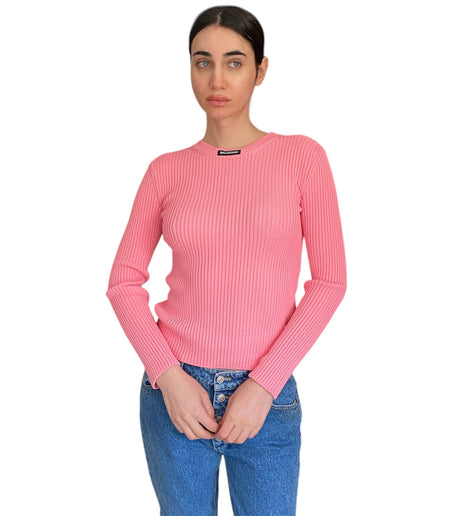 Balenciaga Pink Knit Rib Top - XS / S