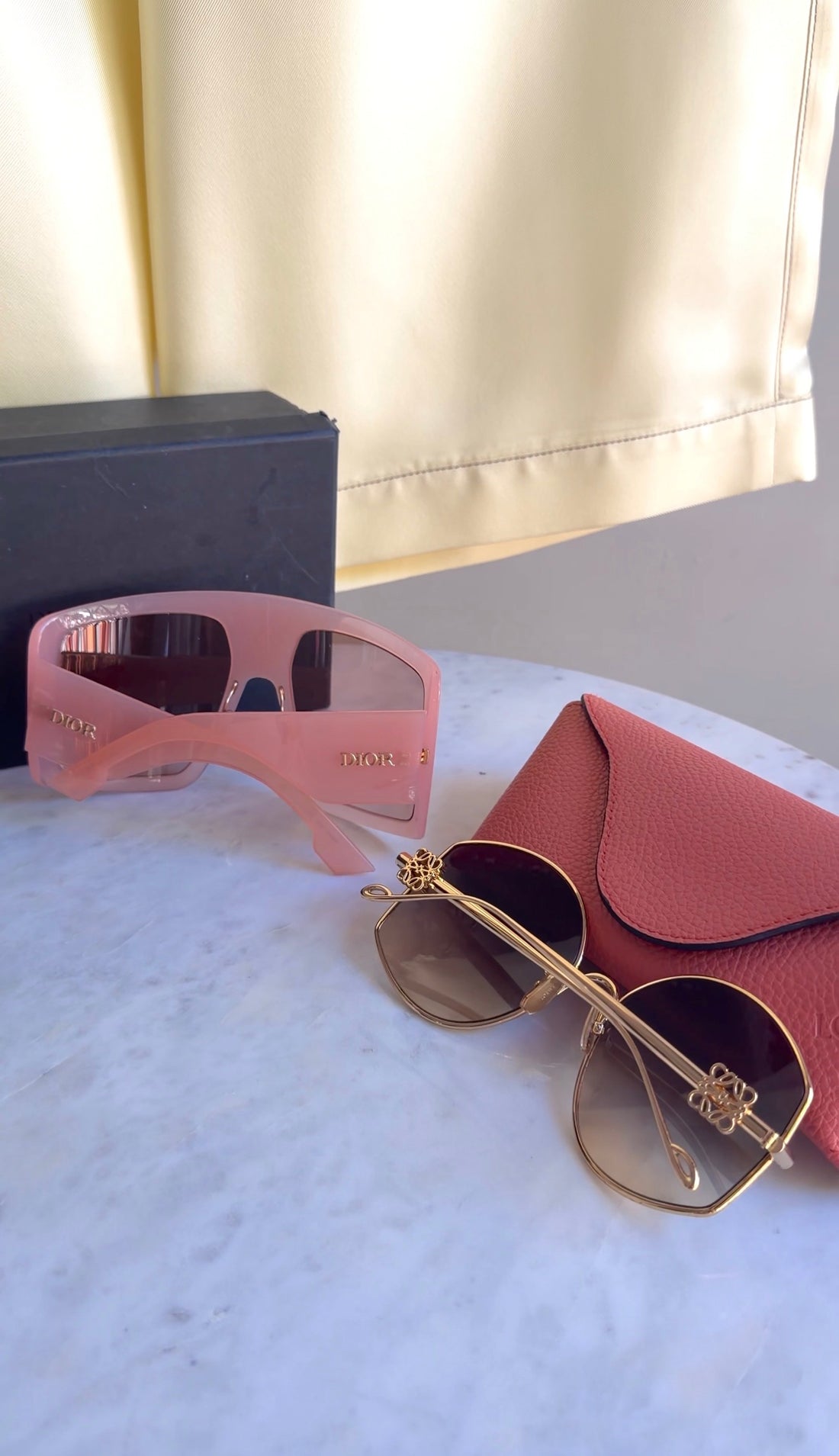 Loewe Gold Oversized Anagram Gradient Lens Sunglasses