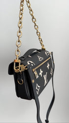 Louis Vuitton Black Monogram Empreinte Pochette Metis East West