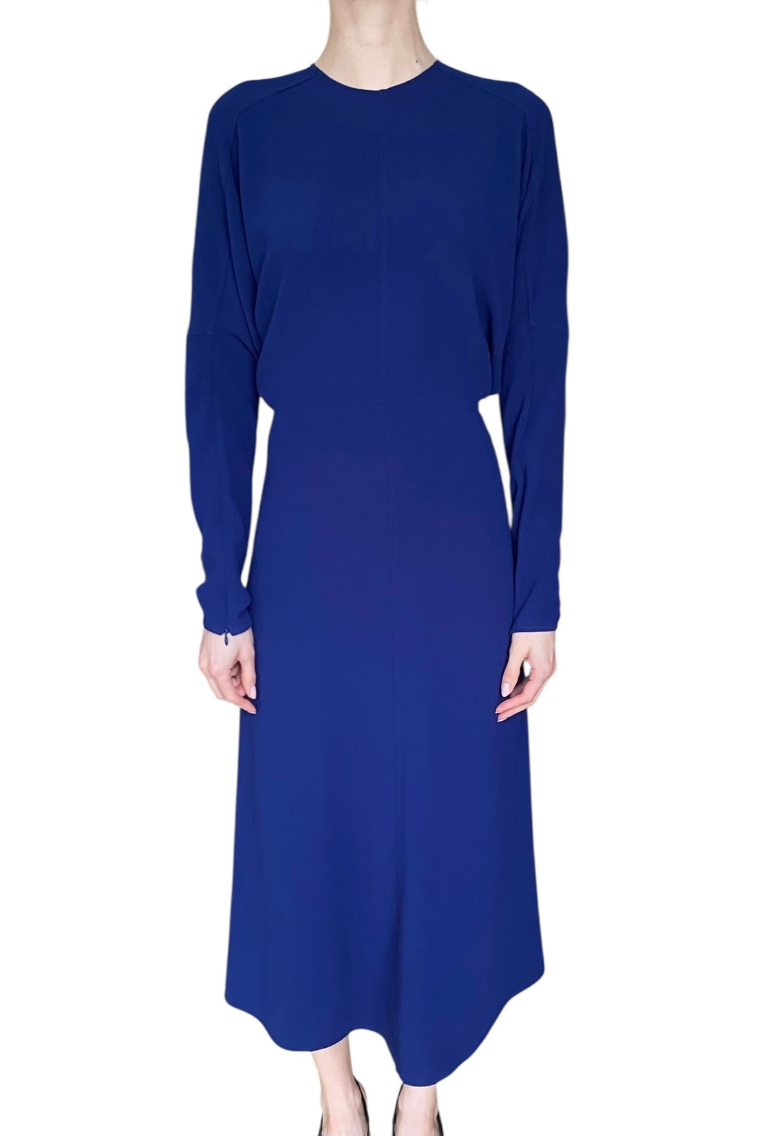 Victoria Beckham Royal Blue "Dolman" Long-Sleeve Dress - UK 12 / US 10