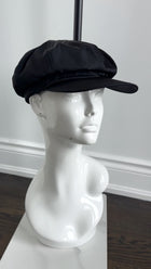 Prada Black Re-Nylon Newsboy Cap - M