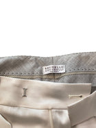 Brunello Cucinelli Ivory Satin Tie Trousers - IT 42 / US 6