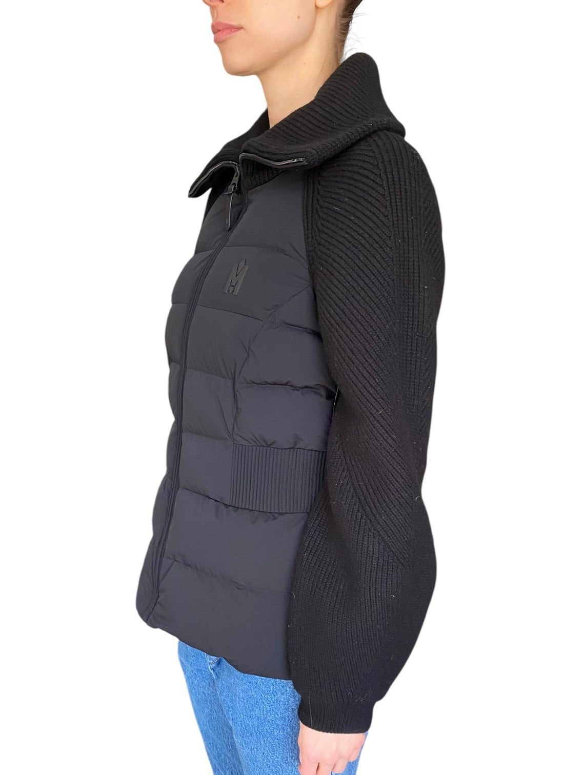 Mackage Black Foxy Mixed Media Down Jacket - M