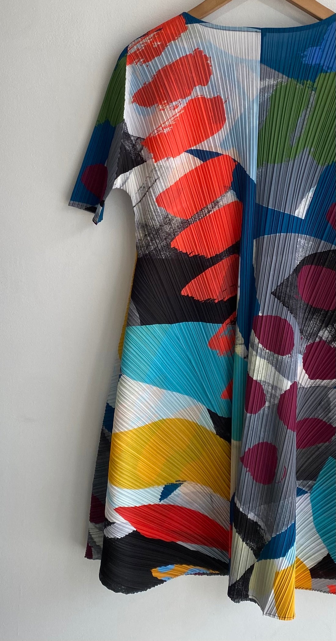 Issey Miyake Pleats Please Multicoloured Printed Dress