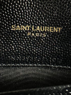 Saint Laurent Black Grain de Poudre Cassandre Wallet on Chain Bag