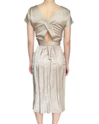 Horses Atelier Beige Linen Blend Wrap Dress - 2 / US 6