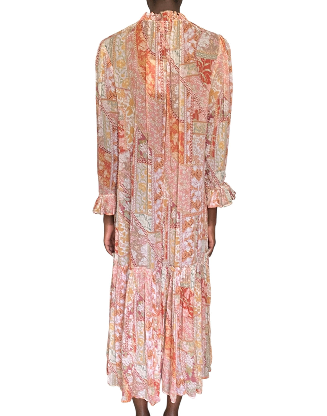 Zimmermann Orange Multi Floral Longsleeve Dress - 1 / M