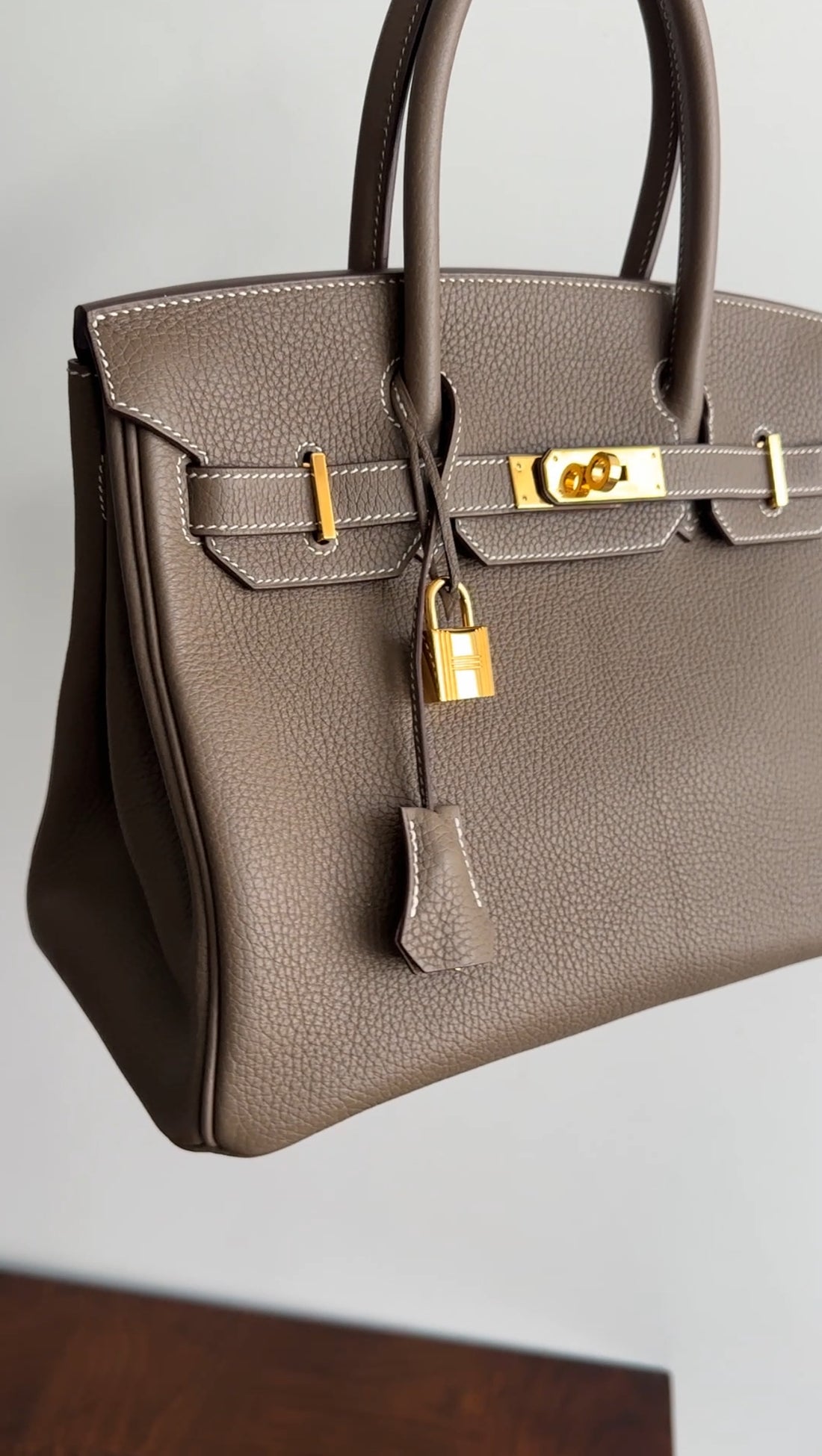 Hermes Birkin 30 Etoupe Taurillon Clemence GHW 2021