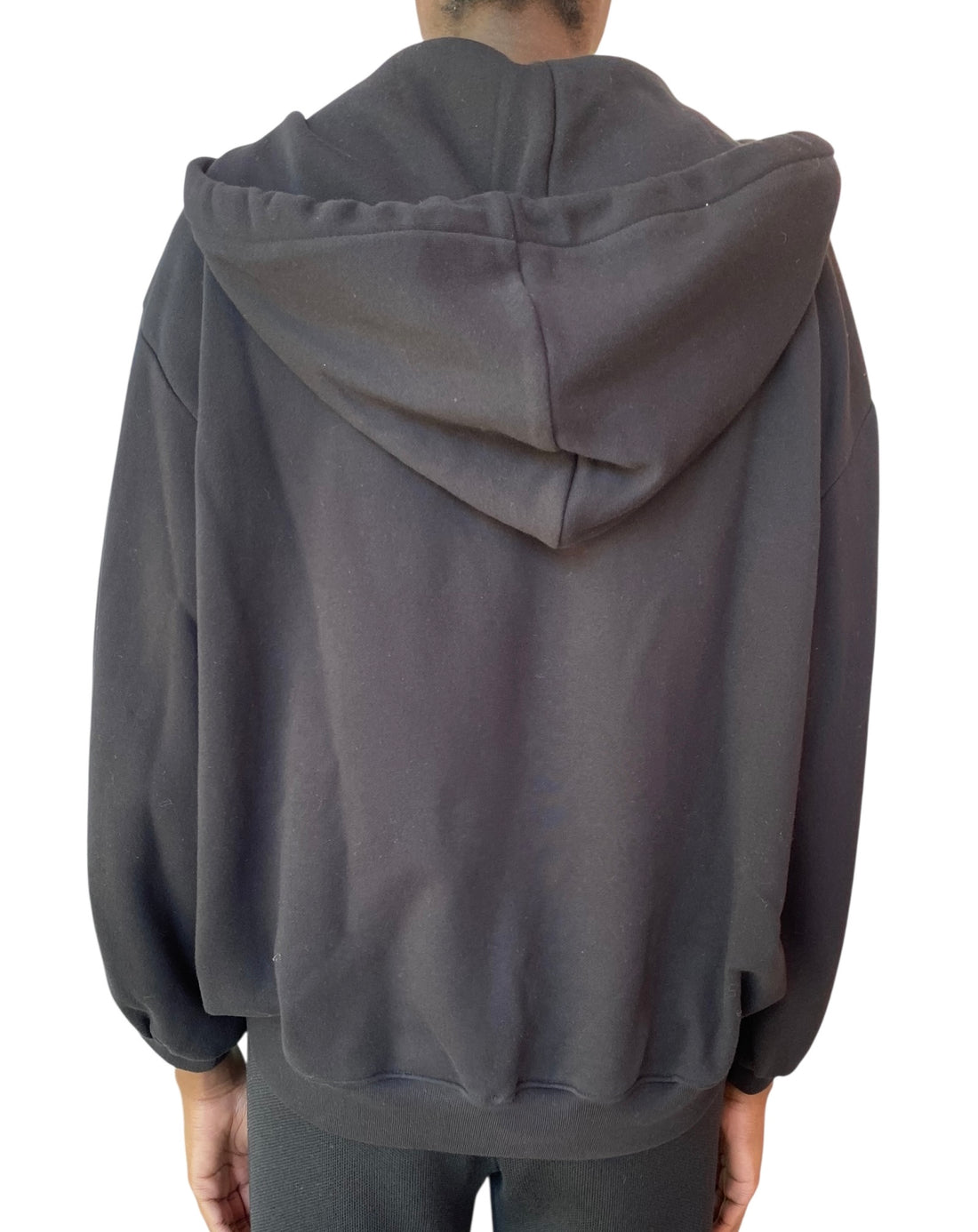 Moschino Black Crystal Logo Hoodie - US 8