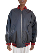 Prada 2021 Black Re-Nylon Knit Bomber Jacket - XS