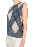 Lisa Yang Grey “Yasmin” Argyle Cashmere Vest - 1 / S-M / US 6