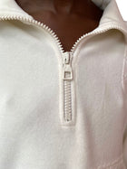 Louis Vuitton Ivory Logo Pocket Quarter Zip Sweater - S