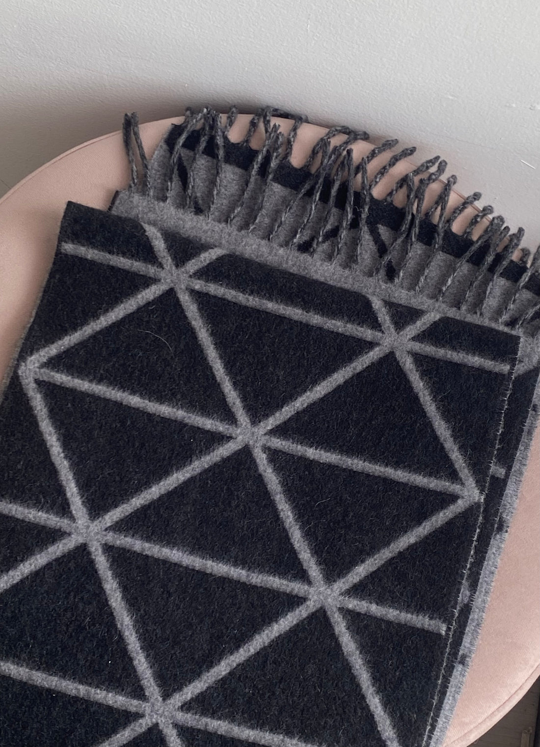 Prada Geo Print Logo Cashmere Scarf