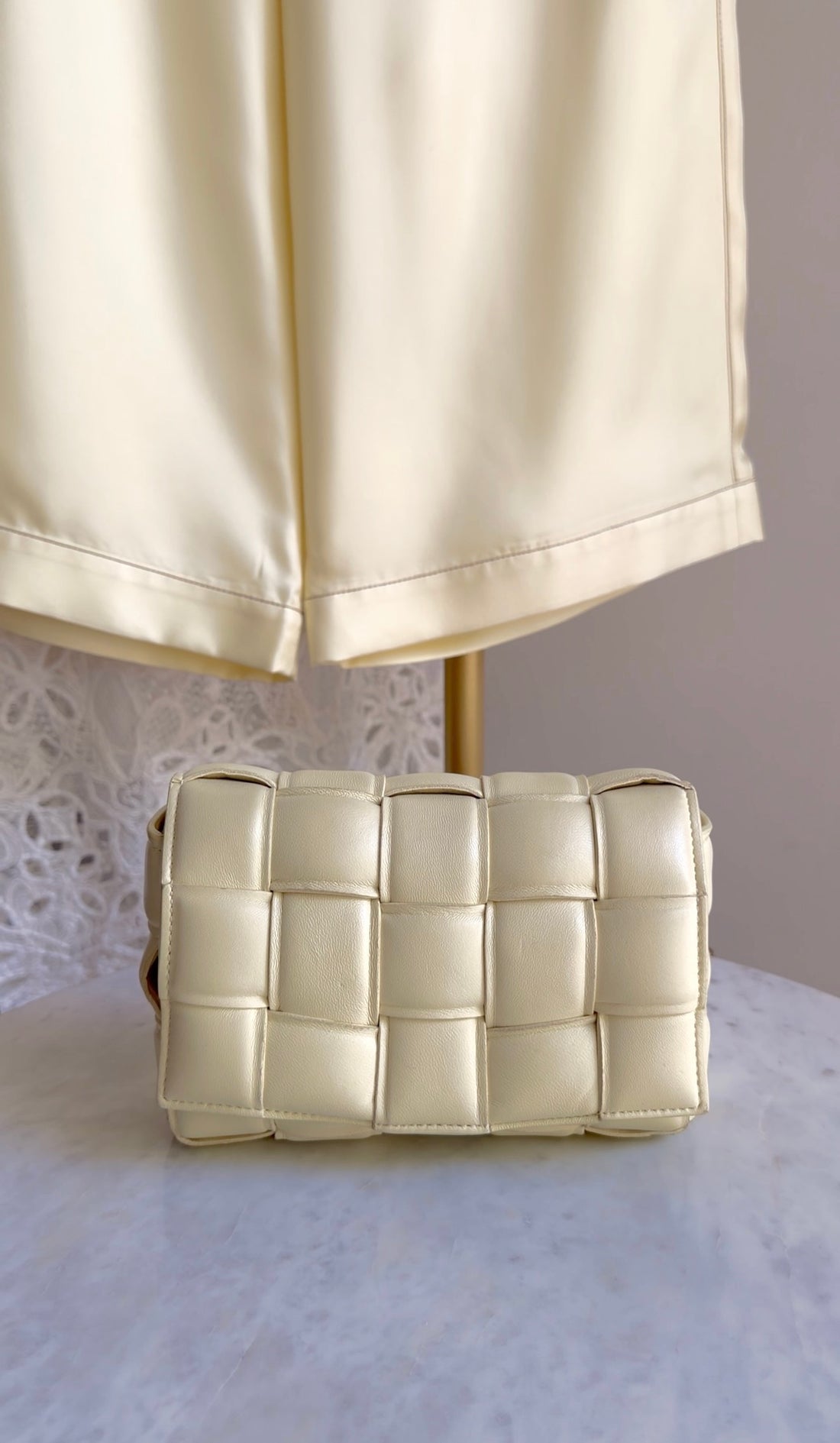 Bottega Veneta Butter Yellow Small Padded Cassette