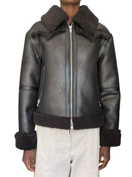 Stand Studio Black Lessie Faux Shearling Jacket - 34 / US 0-2