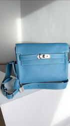 Hermes Kelly Messenger PM Evercolour New Blue Jean PHW