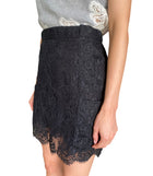 Ermanno Scervino Black Lace Embroidered Mini Skirt - IT 44 / US 8