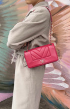 Chanel Cherry Pink Leather Mademoiselle Vintage Medium Flap Bag