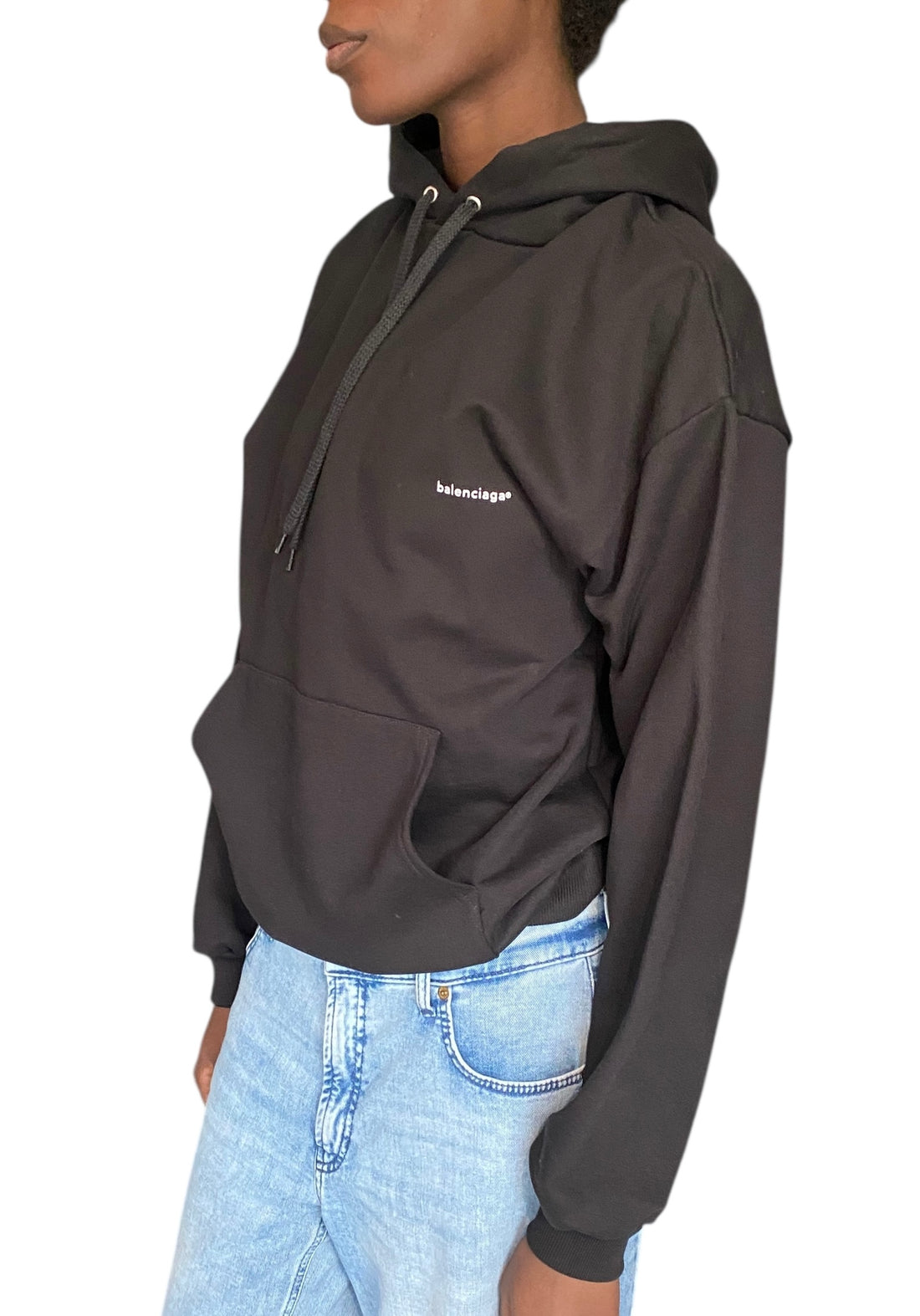 Balenciaga Black Logo Hoodie - S