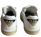 Prada White Logo Leather Sneakers