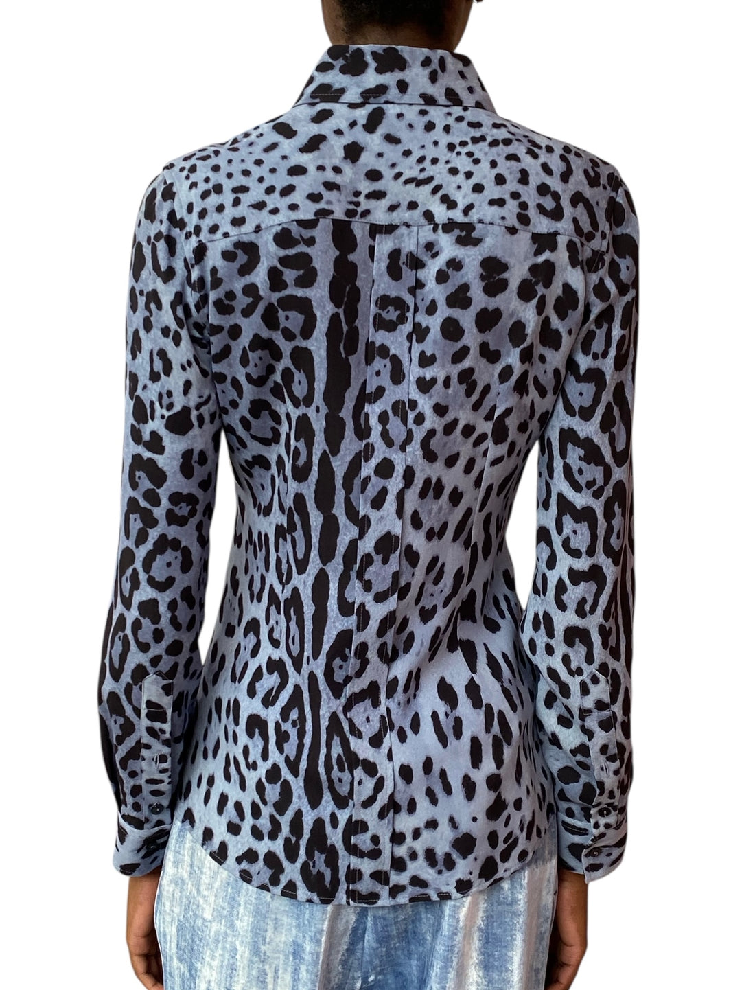 Dolce & Gabbana Leopard Print Silk Shirt - 40