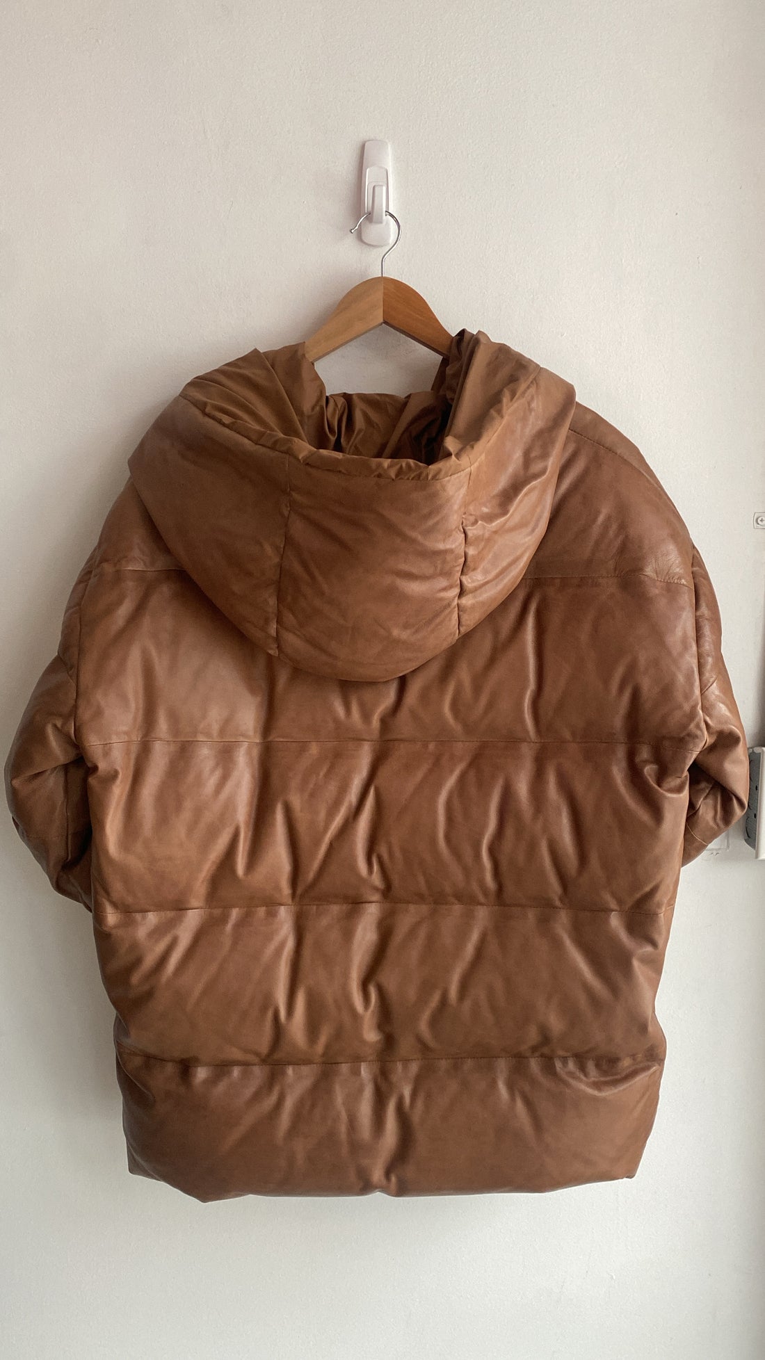 Lamarque Brown Leather Puffer