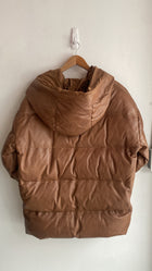 Lamarque Brown Leather Puffer