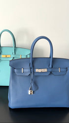 Hermes Birkin 35 Bleu de Galice Blue Clemence PHW Bag