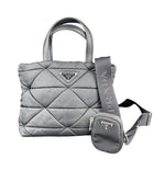 Prada Black Small Re-Nylon Padded Crossbody Tote Bag