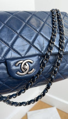 Chanel Large Navy Quilted Leather Coco Soft Flap Bag