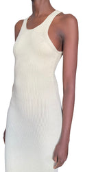 Toteme Beige Seamless Rib Knit Tank Maxi Dress - XS / US 0-2