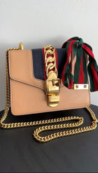 Gucci Mini Sylvie Light Brown Leather Crossbody Bag