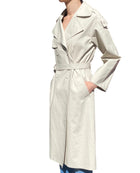 Yves Salomon Ecru Cotton Double Breasted Trench Coat - 34 / US 2