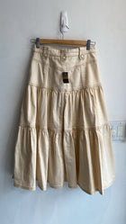 Ulla Johnson Ruffle Maxi Denim Skirt - 0